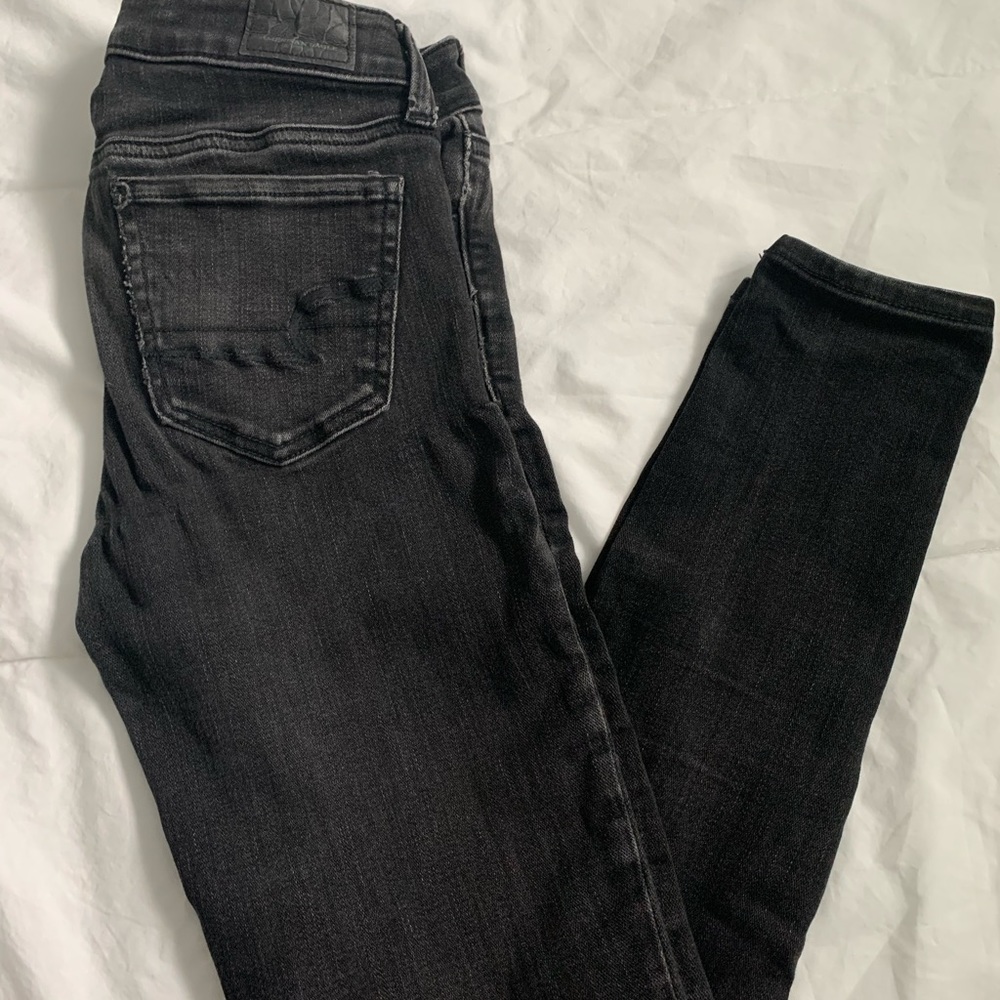 Faded Black American Eagle Jeans